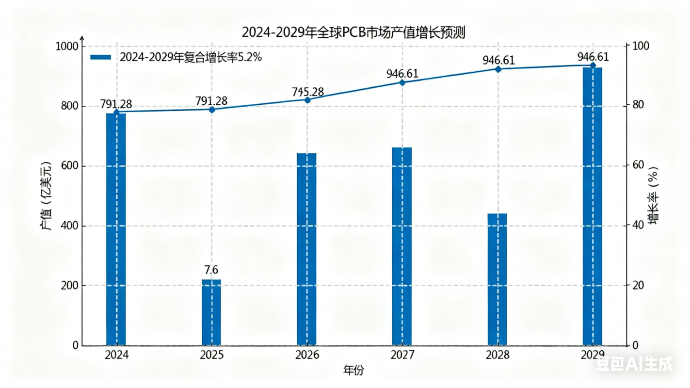 PCB市场需求增长预测图表