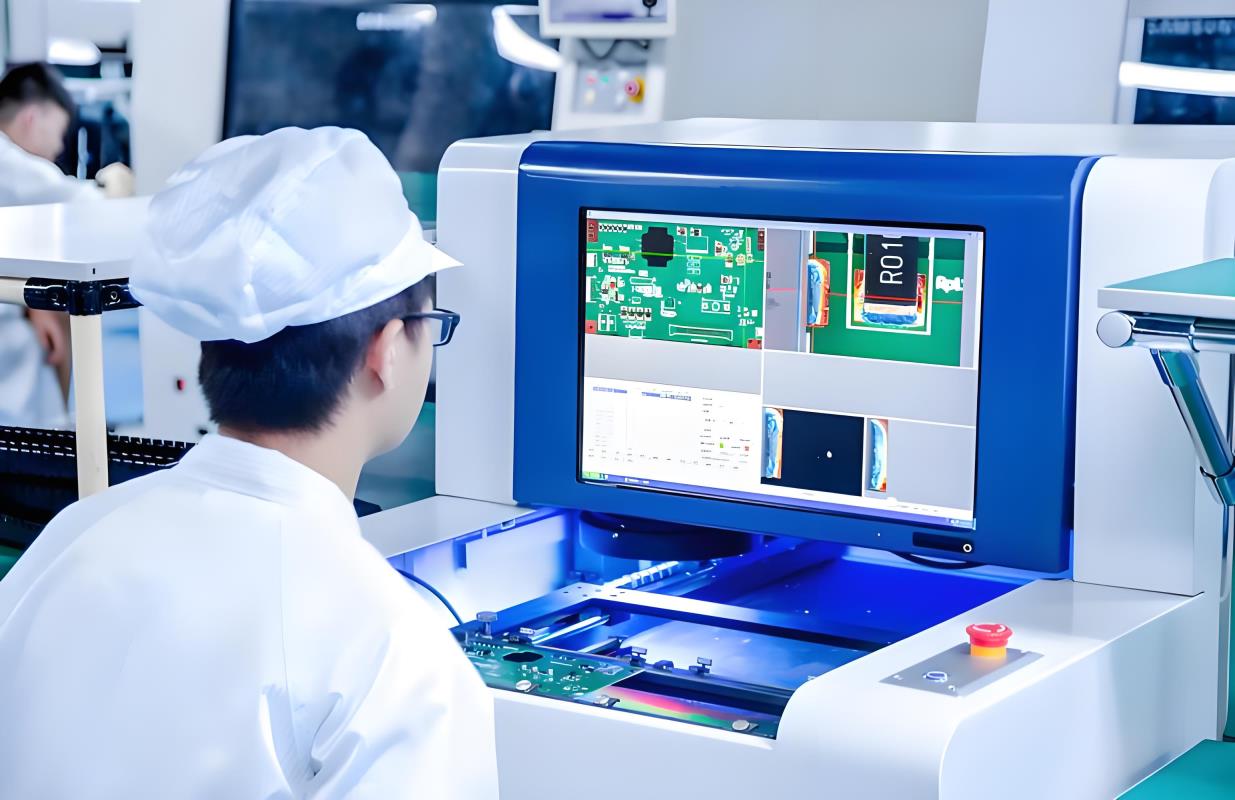 PCBA生产线上的AOI检测工位